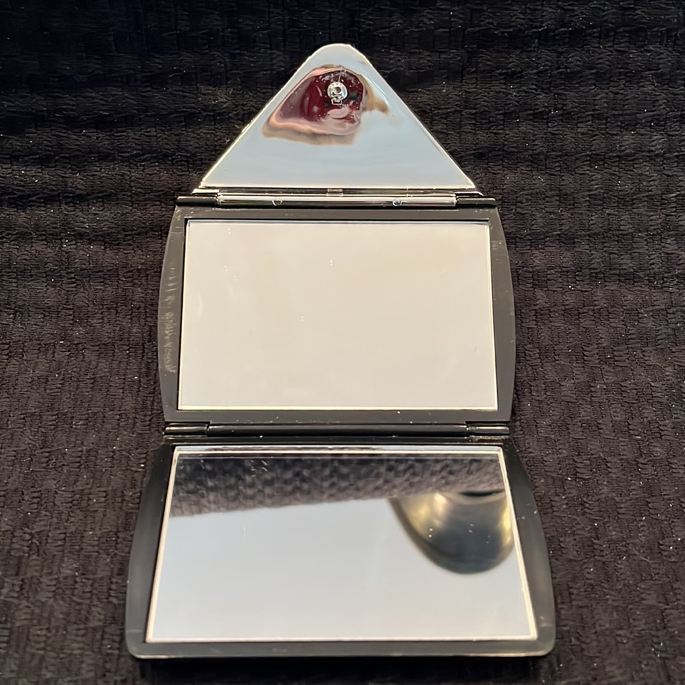 Makeup Mirror Compact With Rhinestone Accents - image 4